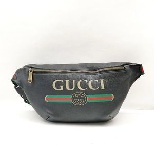 Gucci GG Waist Bag Leather Black
